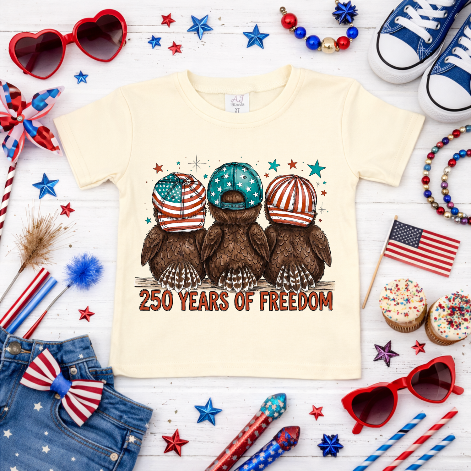 Boys 250 Years of Freedom Shirt