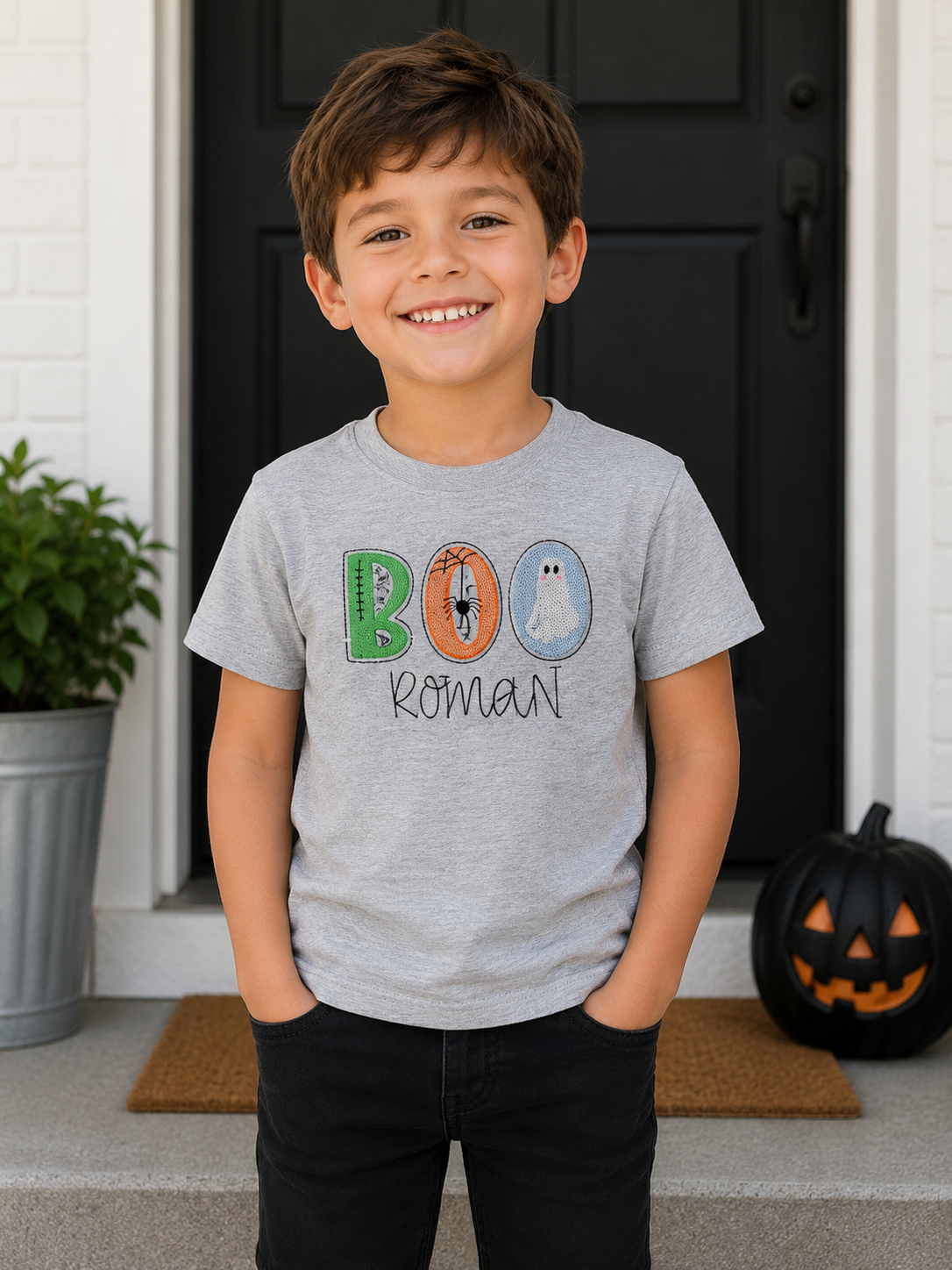 Boys Halloween BOO Sketch Shirt