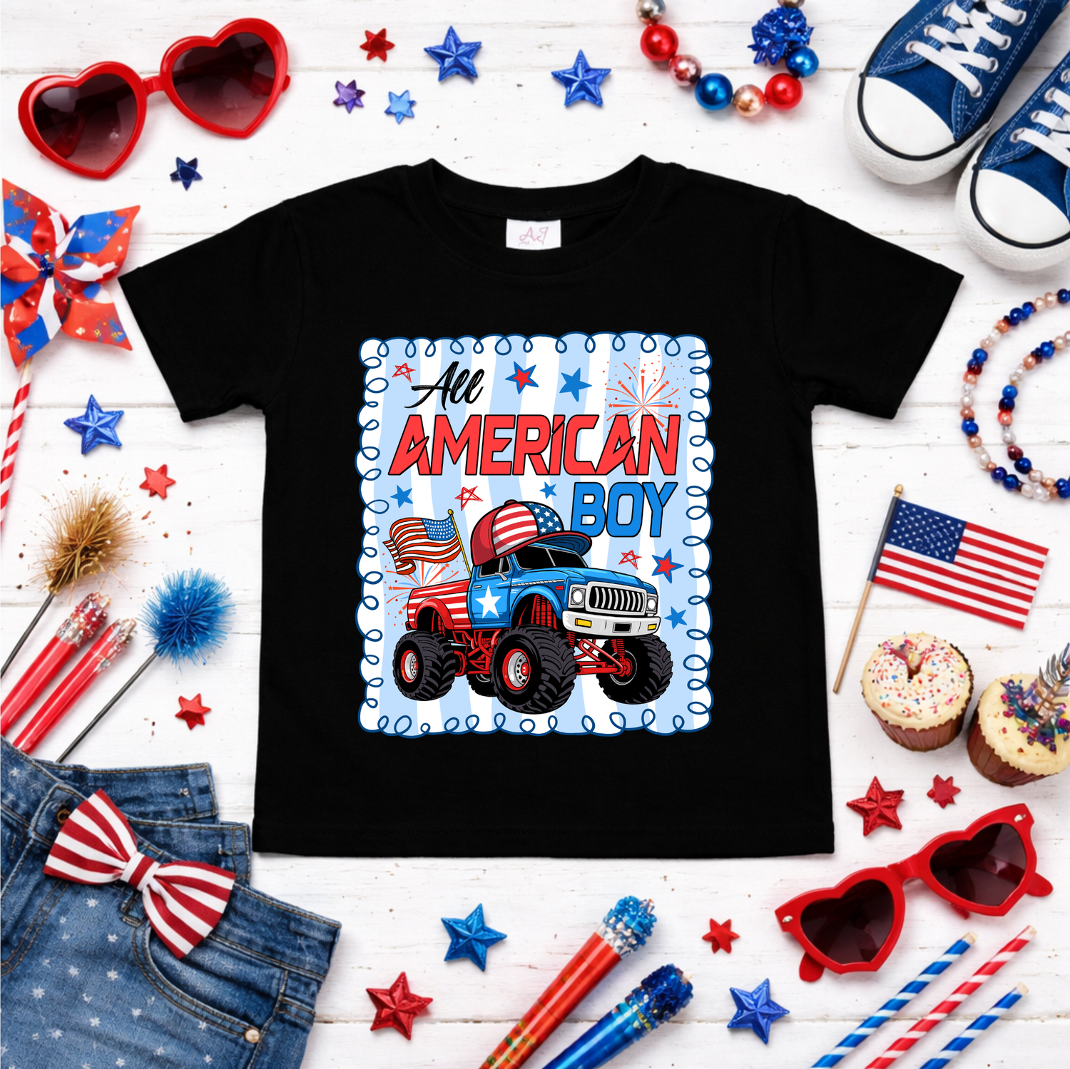 Boys All American Boy Truck Shirt