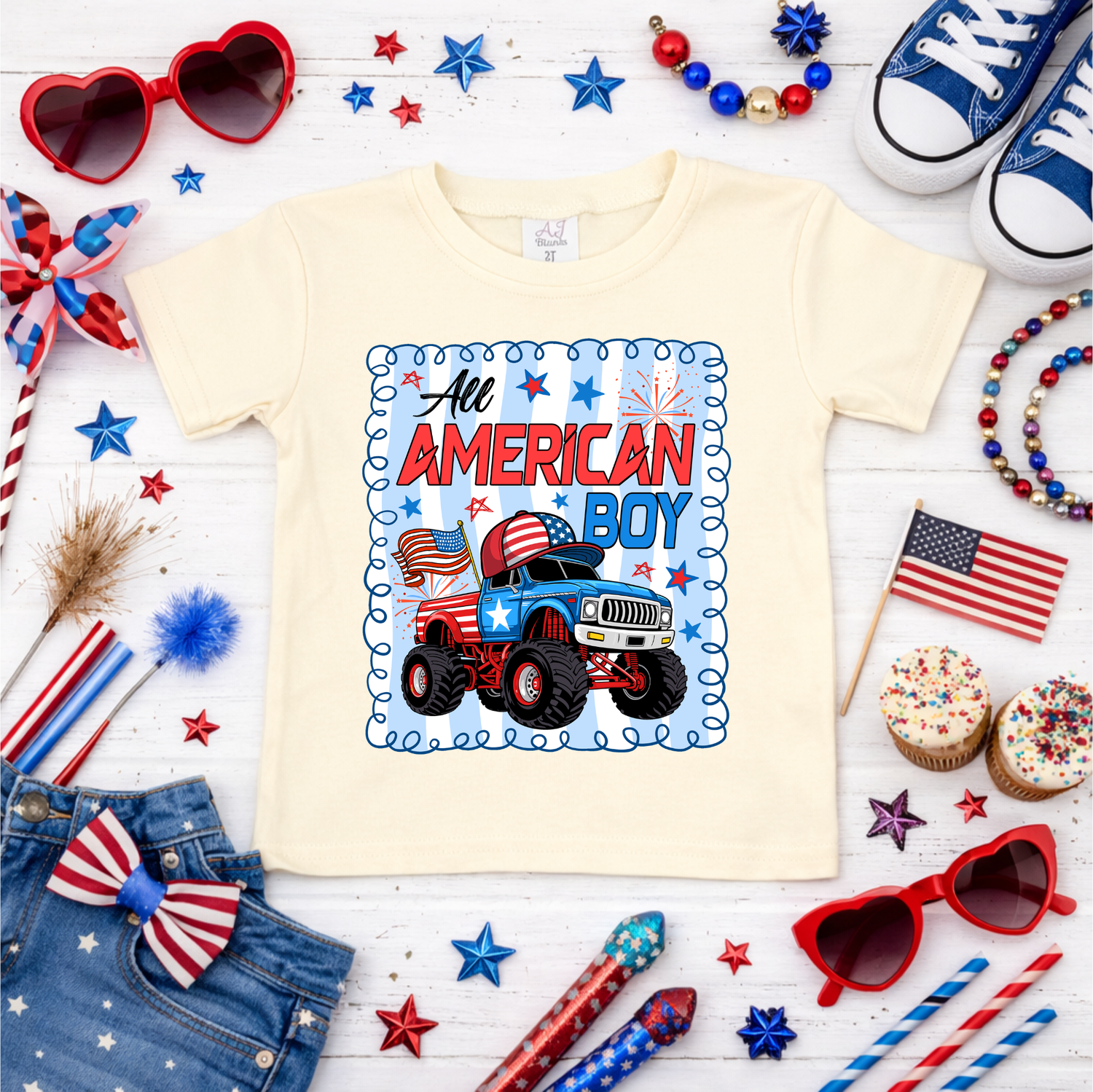 Boys All American Boy Truck Shirt