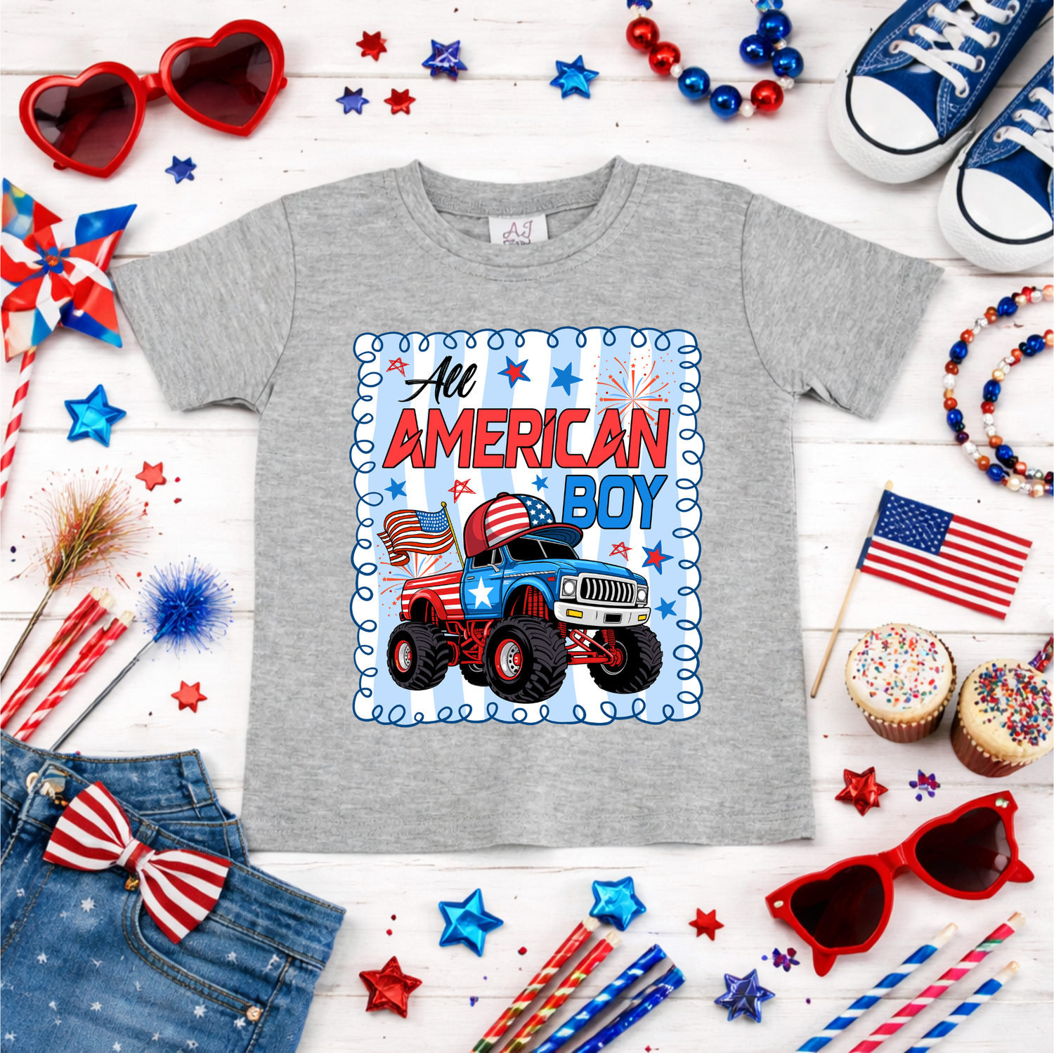 Boys All American Boy Truck Shirt