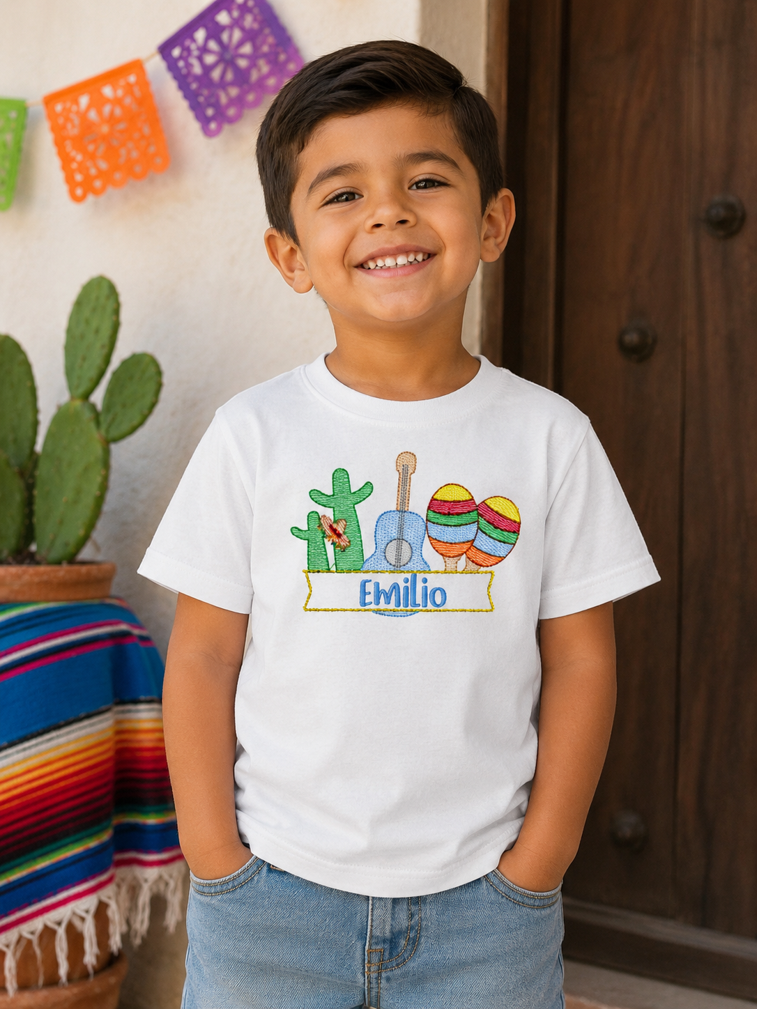 Boys Fiesta Embroidered Birthday Shirt