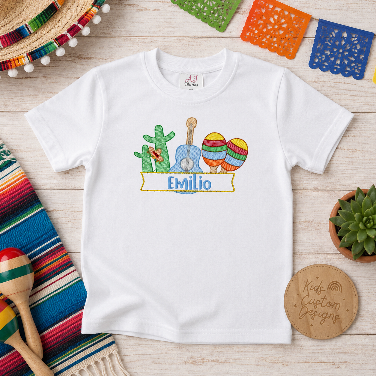 Boys Fiesta Embroidered Birthday Shirt