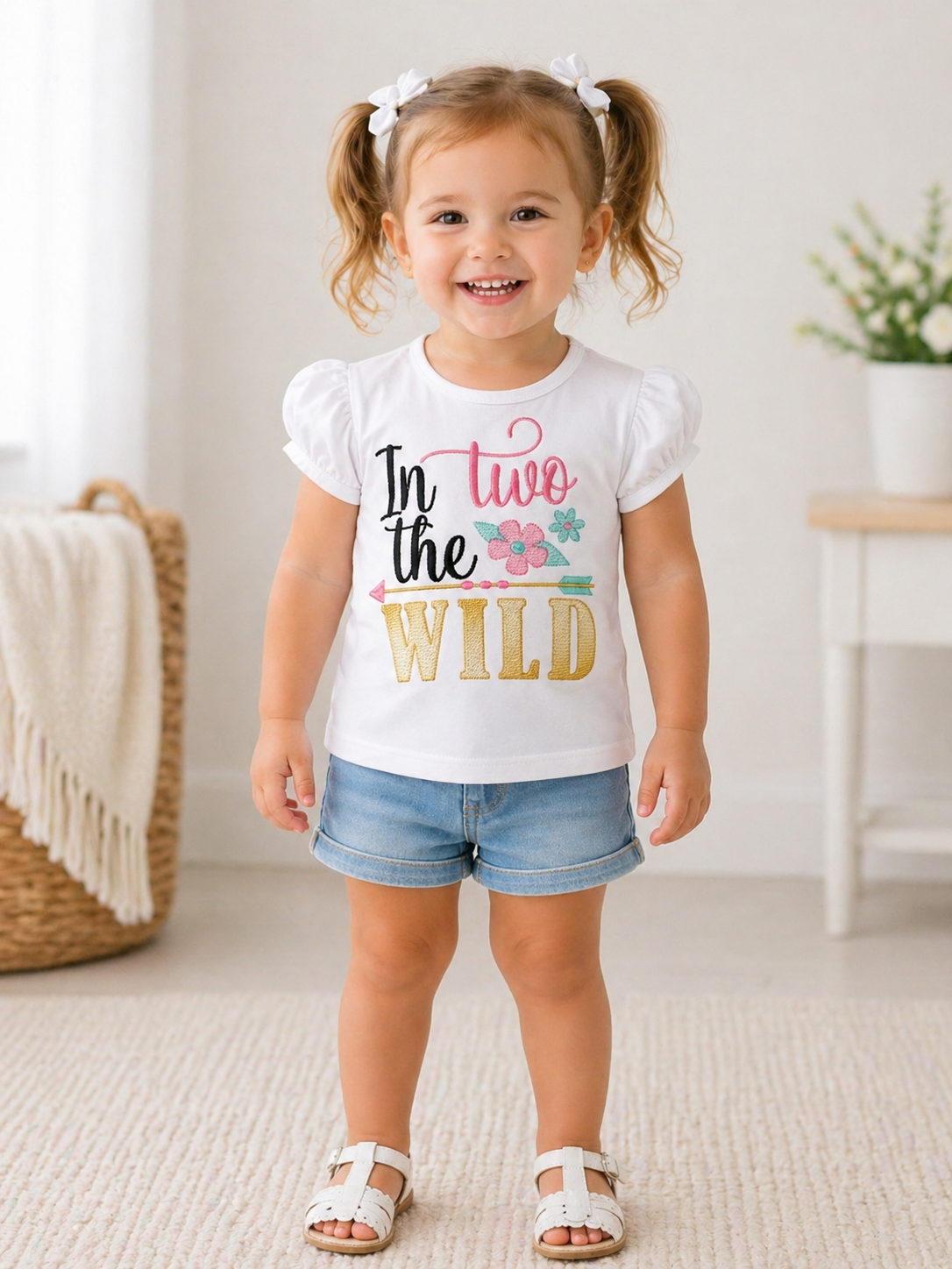 Girls Four Ever Wild Embroidered Shirt
