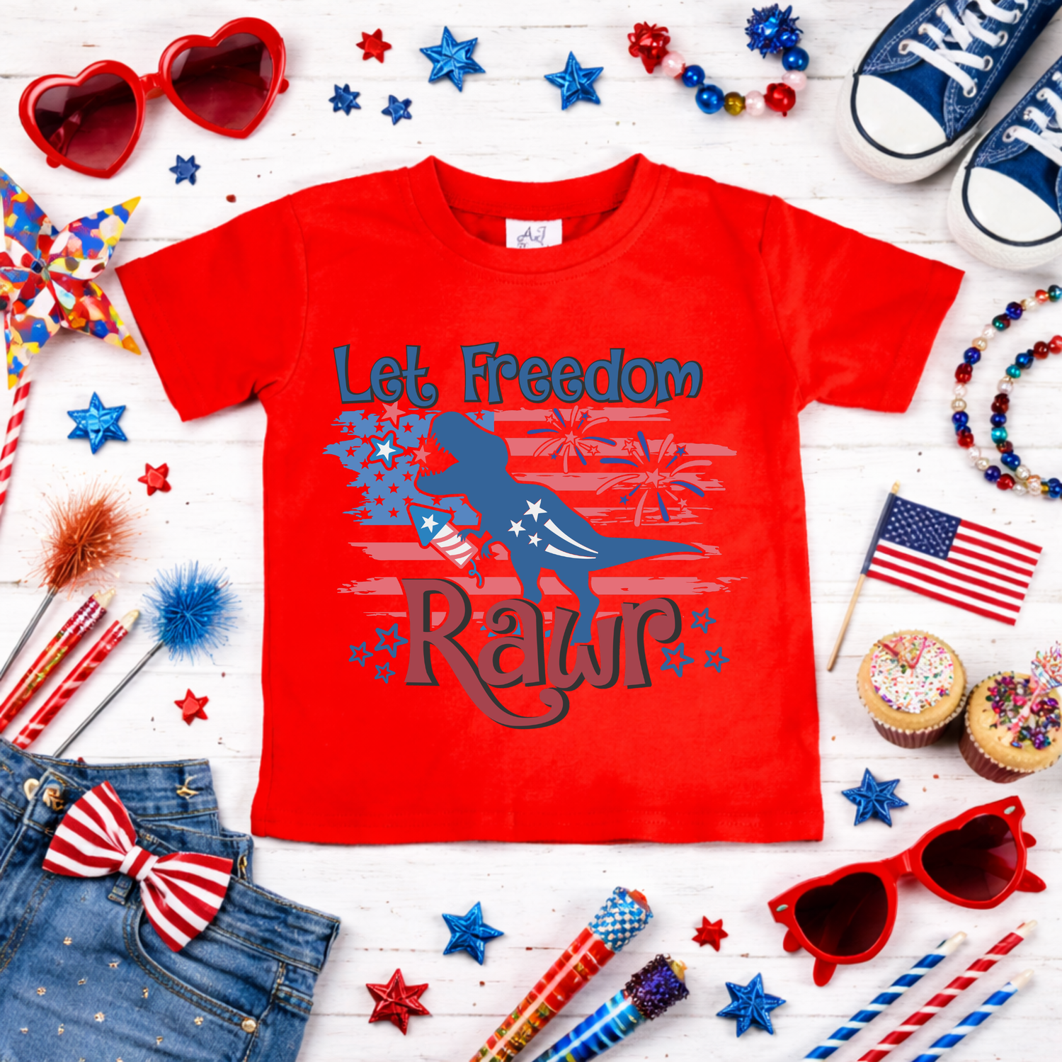 Boys Let Freedom Rawr Shirt