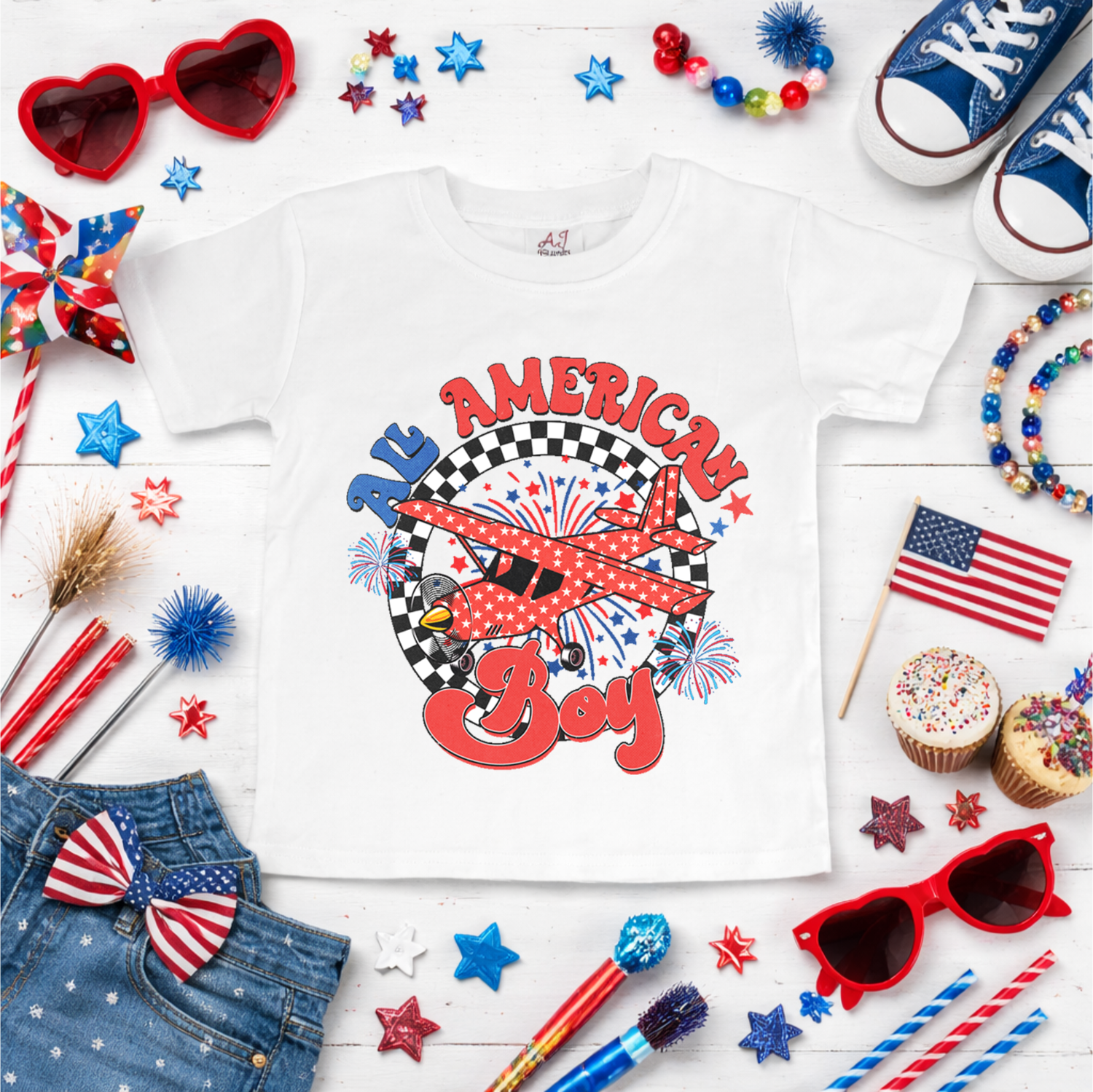 Boys All American Boy Plane Shirt