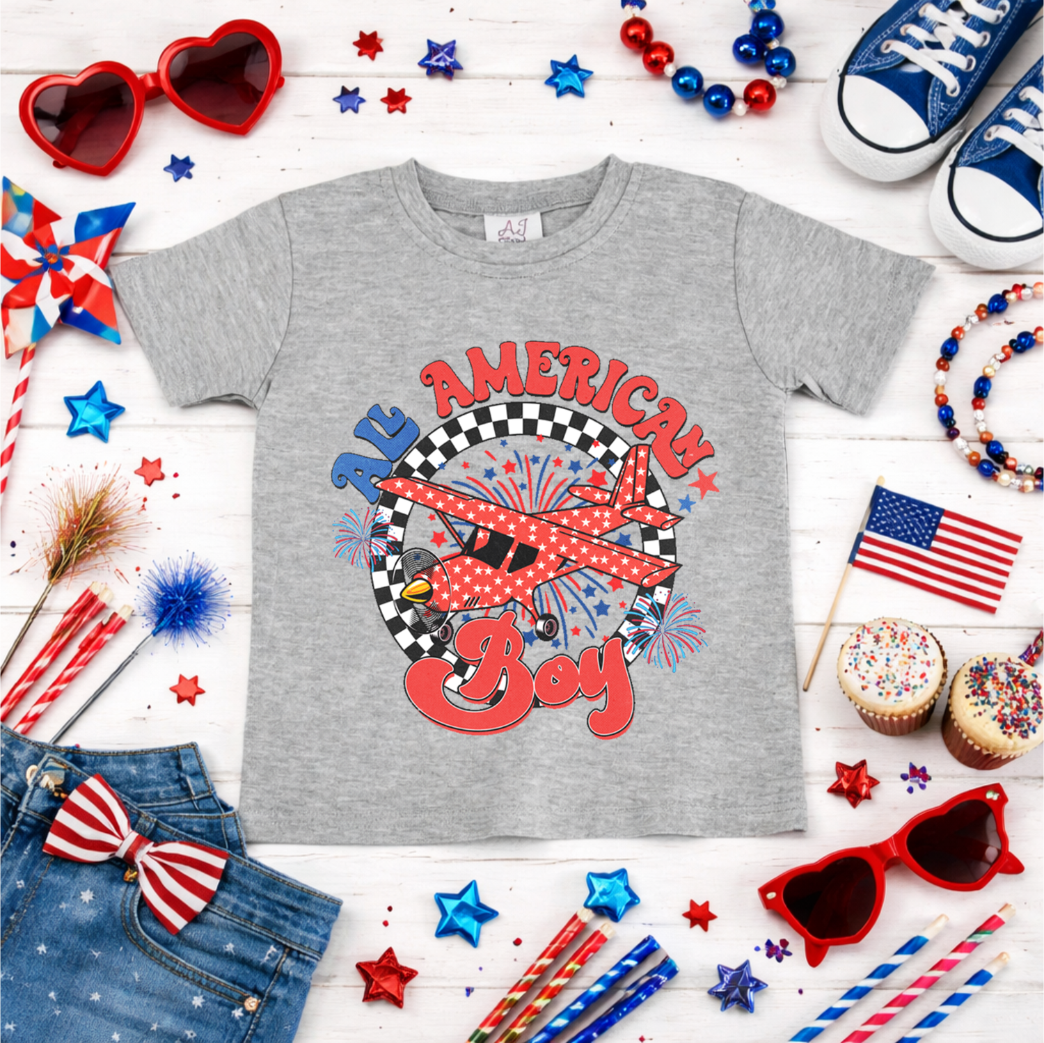 Boys All American Boy Plane Shirt