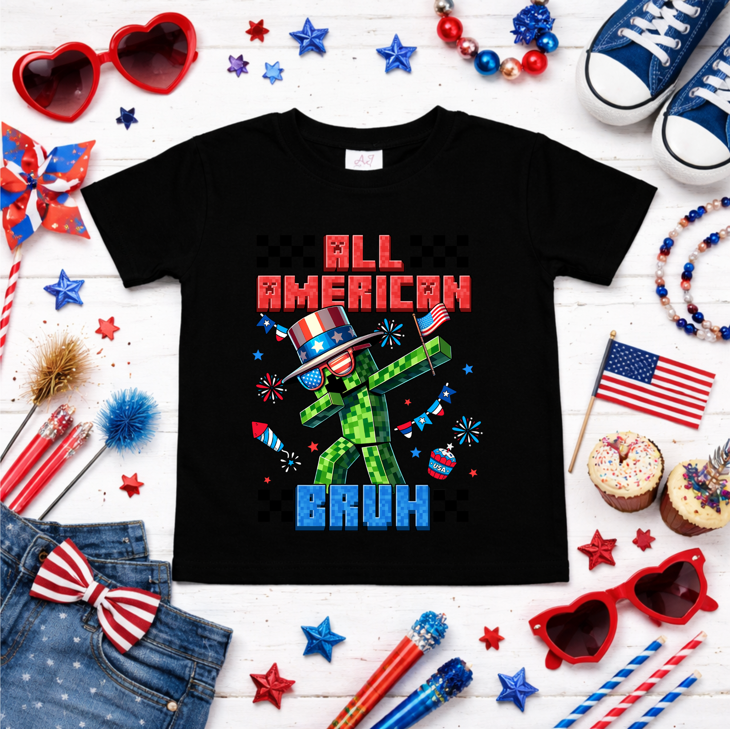 Boys All American Bruh Shirt
