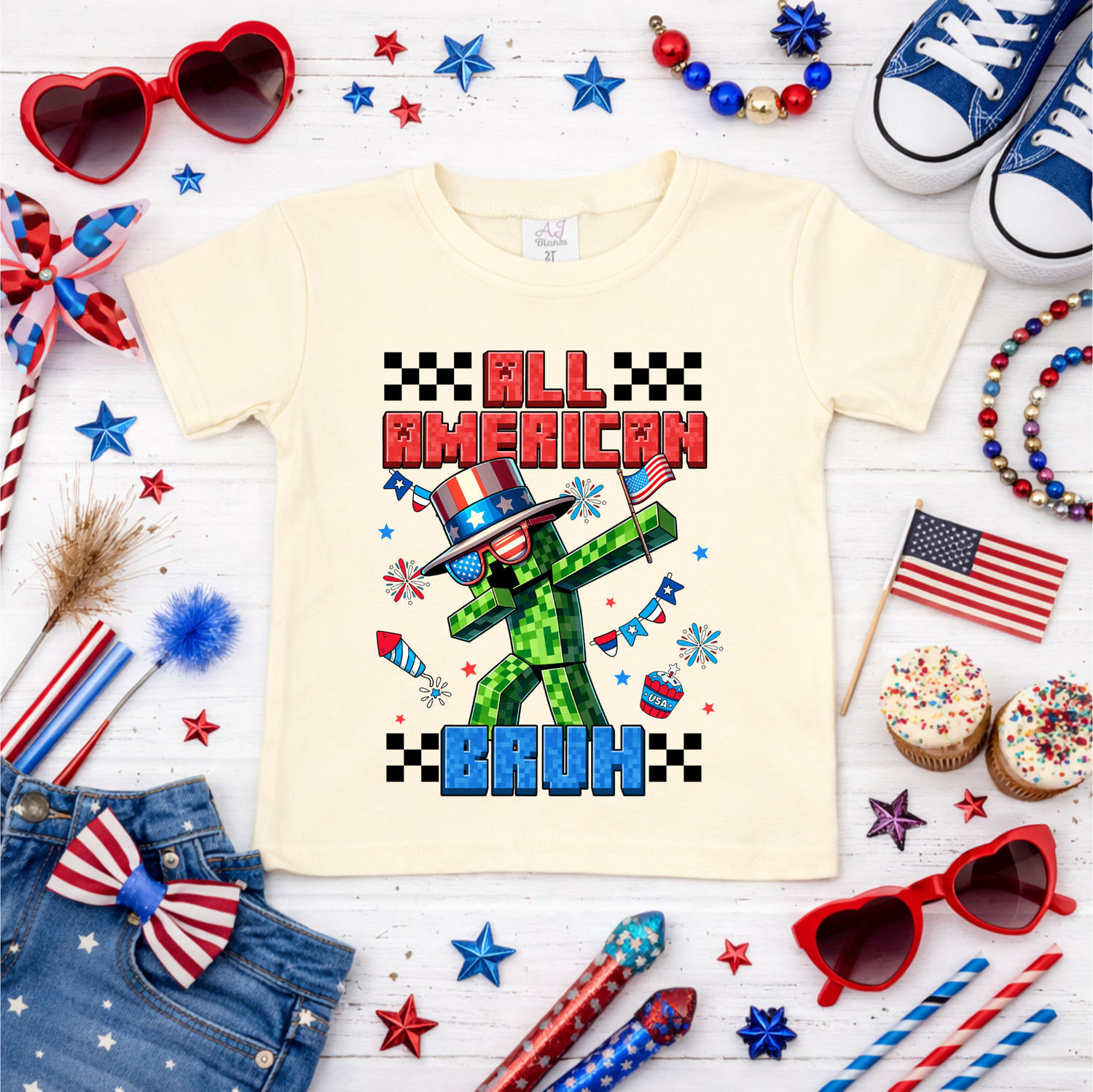 Boys All American Bruh Shirt