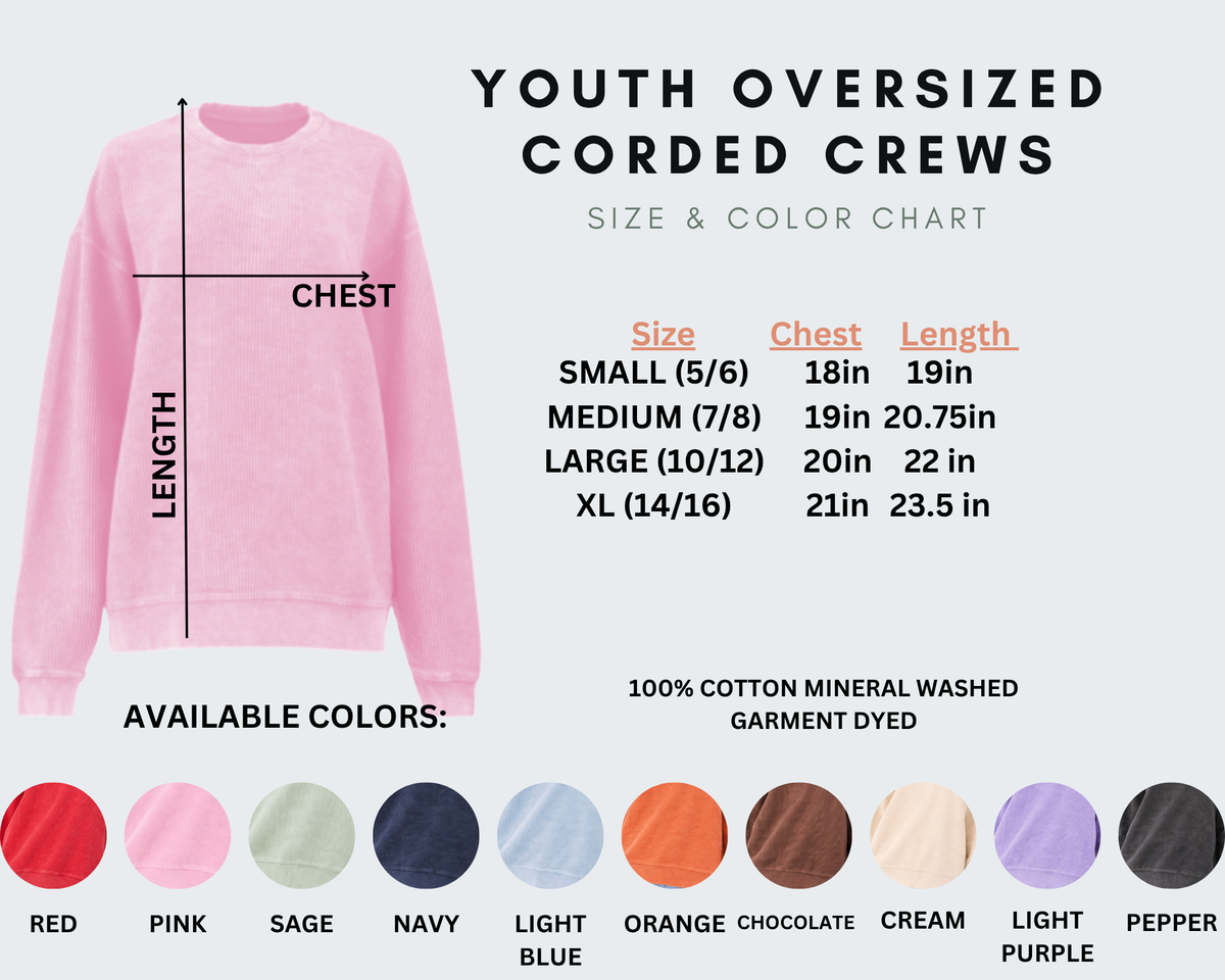 Santa Corded Sweatshirt – Youth Christmas Sweatshirt